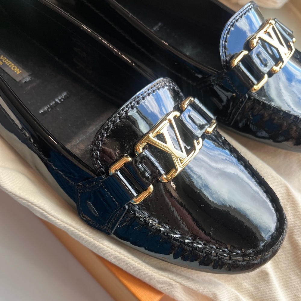 Louis Vuitton Glossy Black Loafers
